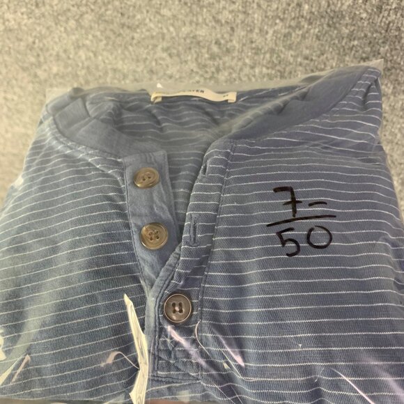Marine Layer Henley Shirt Men‎ Sz Medium Striped Long Sleeve Pullover - Picture 9 of 9